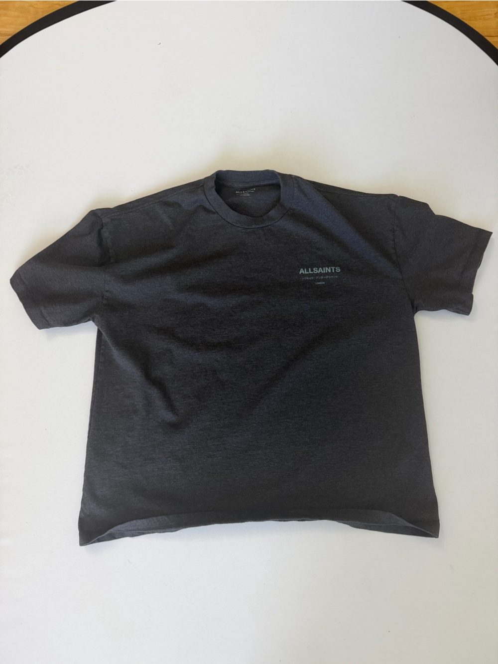 AllSaints Men’s Underground Graphic T-Shirt XL Oversized Black
